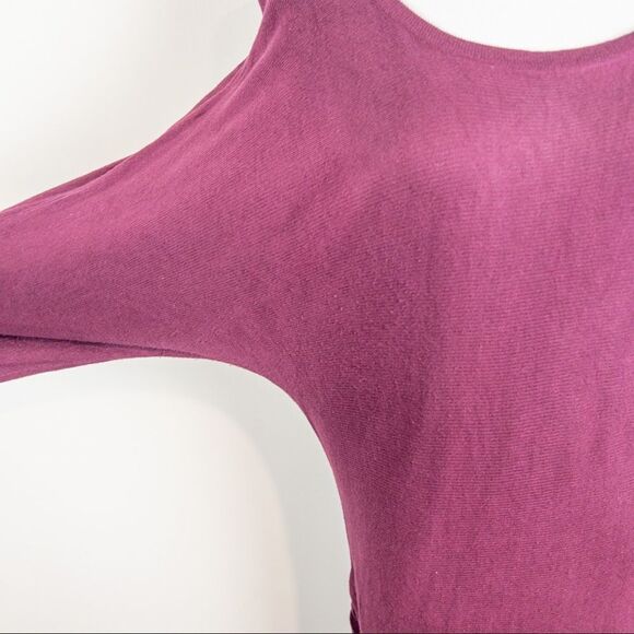 Torrid Womens Size 1X Knit Dress Burgundy  Lace Back Dolman Sweater Longsleeve - Picture 3 of 10